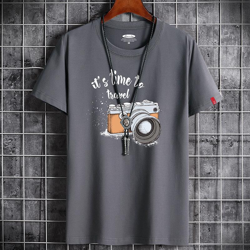Men's Trendy Slim Round Neck Short-Sleeve T-Shirt for Summer