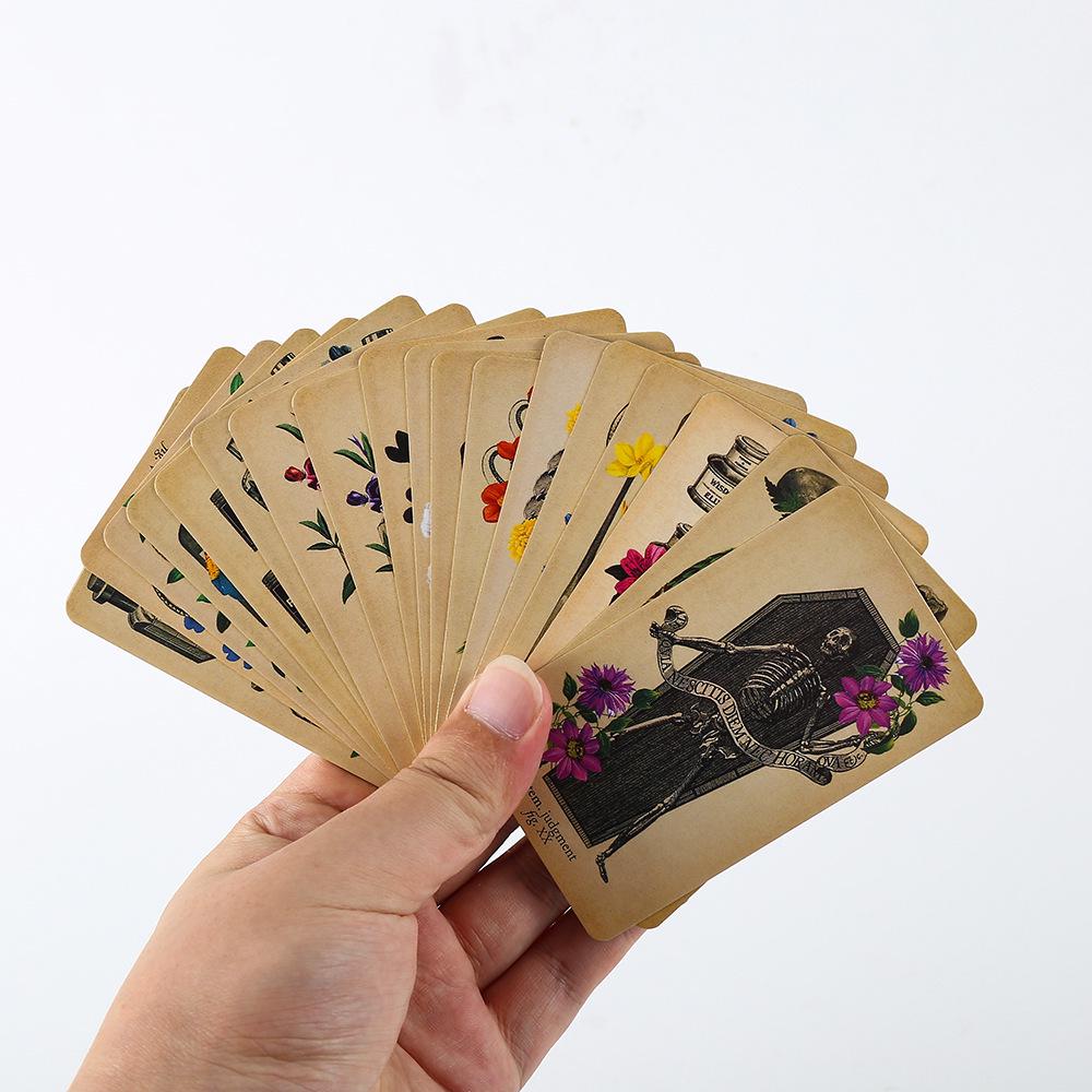 Baraja de Tarot Dorado con Caja de Hierro e Instrucciones