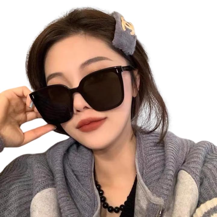 

Korean Sunglasses Large Unisex UV Protection Drive Oversize Outdoor Glasses Polarized UV Rays [88flix] чорний