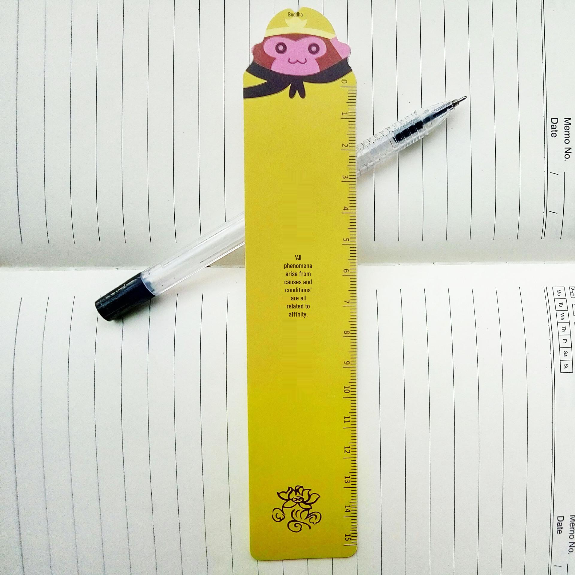 15cm Cartoon Style PVC Plastic Drawing Ruler for Students 15cm