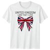 Union Jack T-Shirt United Kingdom Flag Bow UK Pride Patriotic Adults Tee