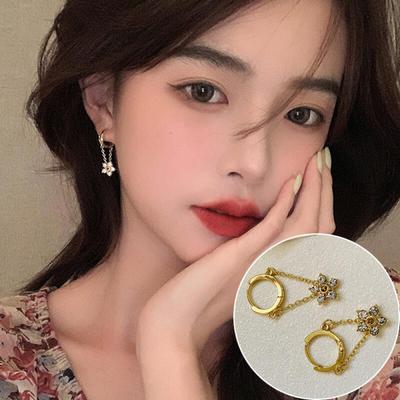 Marfi Luxury Snowflake Drop Point Earrings