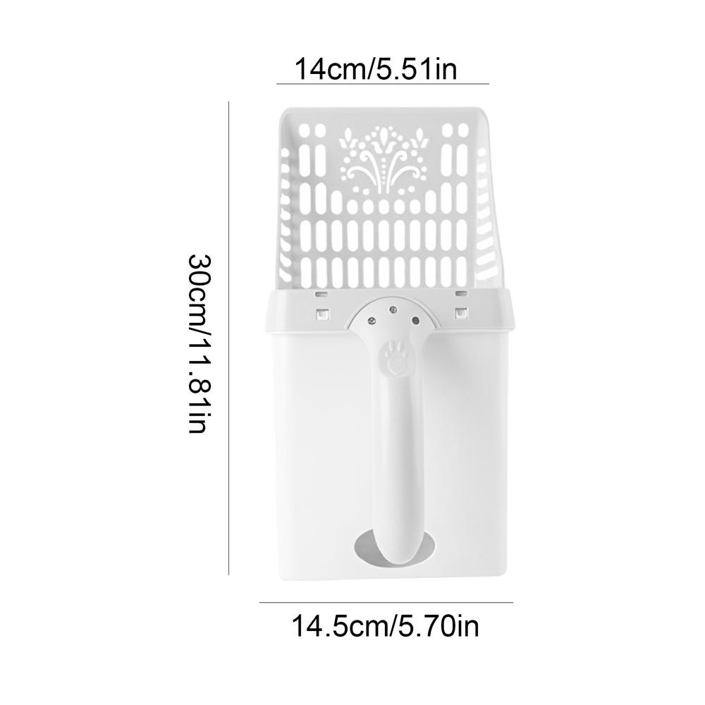 Cat Litter Scooper With Holder Large Capacity Portable Litter Box Scooper Pet Supplies For Indoor Outdoor Travel Apartment Puppy