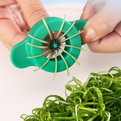 1pc, Scallion Slicer, Onion Slicer, Green Onion Shredder, Plum Blossom Scallion Shredder, Stainless Steel Scallion Cutter, Creative Vegetable Slicer
