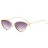 Stylish Metal Hinge Full Frame Triangle Sunglasses with Hollowed-out Design for Travel