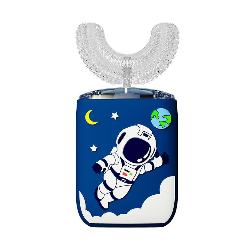 360 Degrees Automatic Children Electric Toothbrush Rechargable U Shaped for Kids Smart Ultra Sonic Tooth Brushes Blue Light IPX7