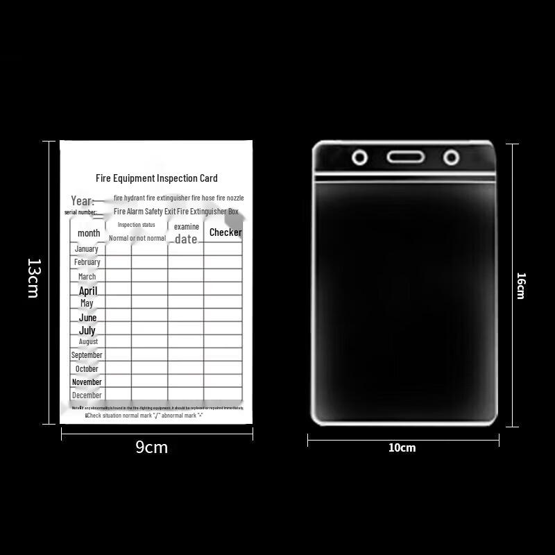 Wangjin Fire Equipment Inspection Card Kit