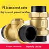 Copper Horizontal Bathroom Double Backflow One-Way Check Valve, Household Water Pipe Fittings, Non-Return Valve, 4/6 Inch (DN20/25).