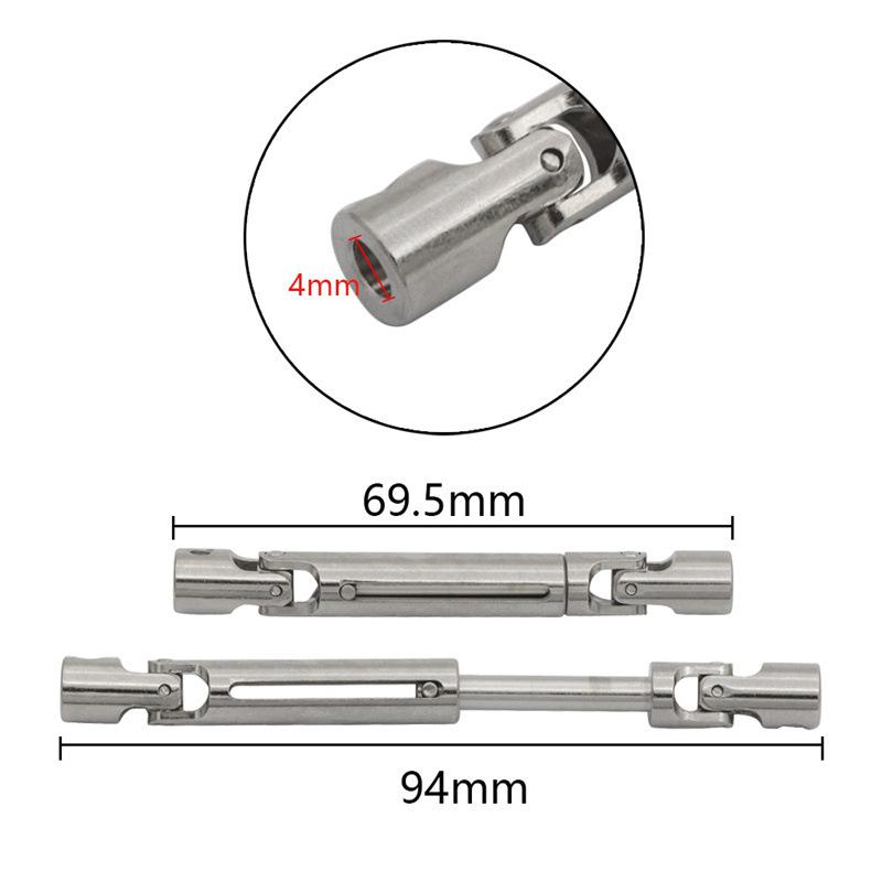 1 Satz 1/12 RC Auto Aufrüstteile Zubehör Für Mn78 Mn82 Lc79 Metall Antriebswelle CVD Antriebswelle Mit 3Mm Auf 4Mm Wellenhülse