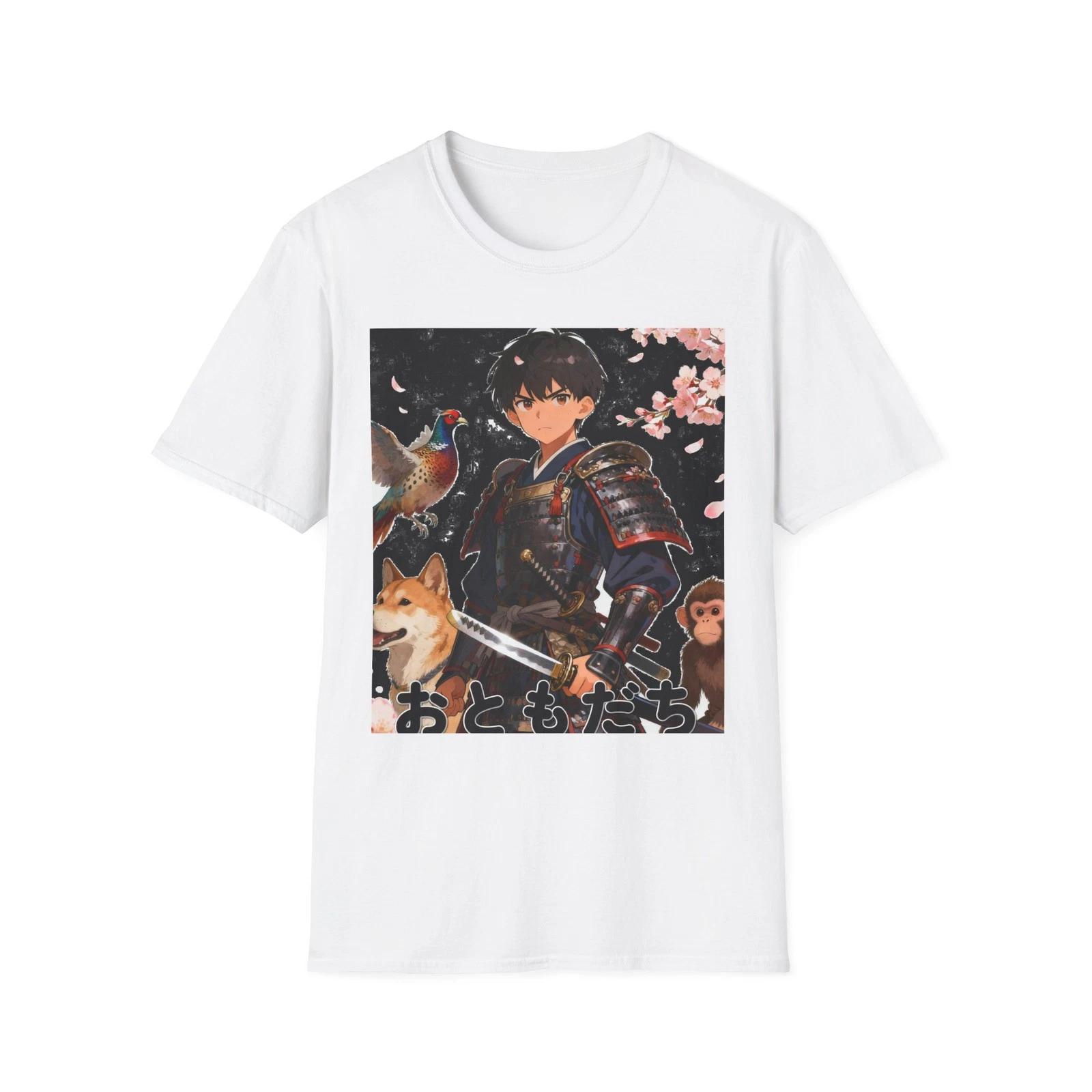 Милая японская Каваии футболка - Момотаро - Мотив из общественного достояния S