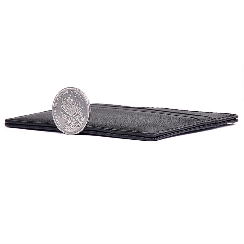 Jiameda Retro Leather RFID Card Holder & Coin Purse with Multi-Card Slots