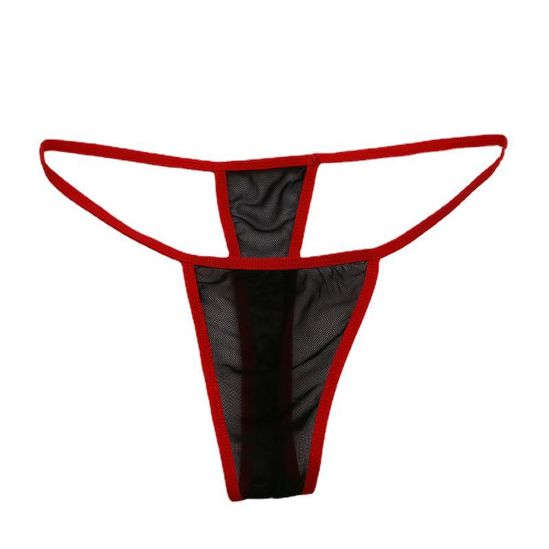 Men's Sexy Mesh Thong - High Elastic, See-Through Erotic Lingerie
