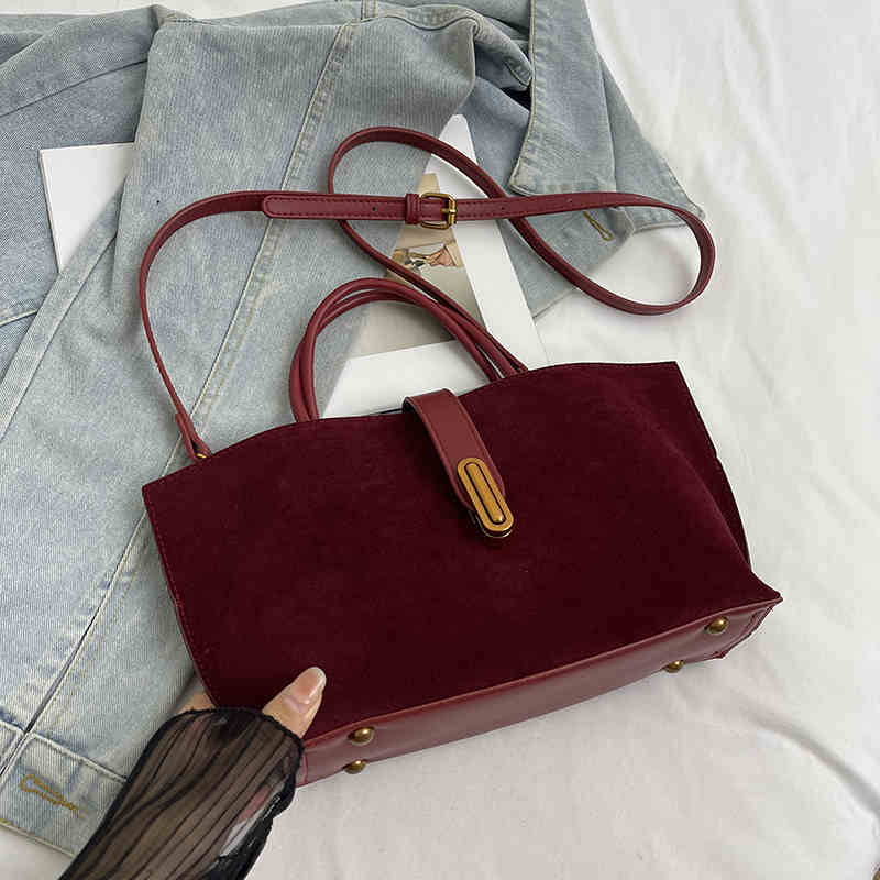 

Сумки из нубуковой кожи, женские сумки в стиле ретро, большой емкости на одно плечо, зимние роскошные дизайнерские сумки через плечо, сумка-тоут для поездок на работу