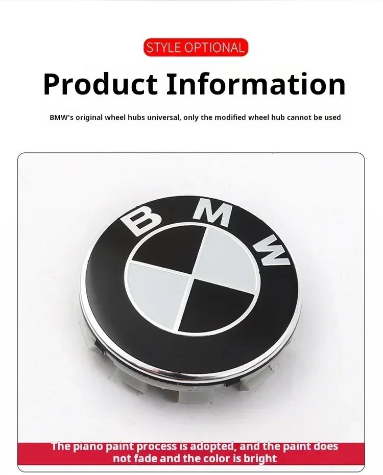 BMW Hubcap 56mm/68mm Blue and White Black and White Black Knight Hubcap Car Accessories YY8