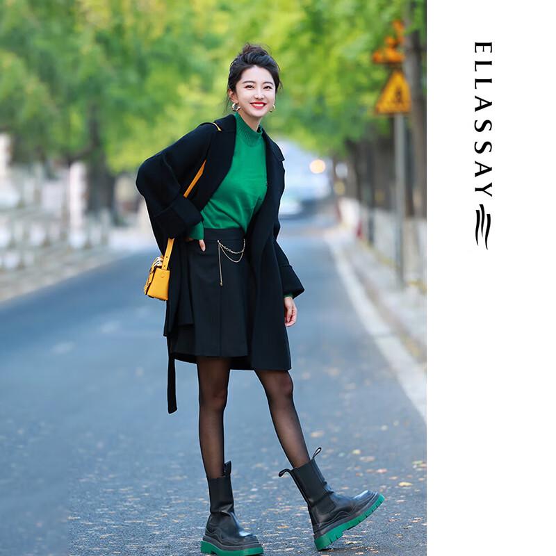 ELLASSAY Women's Wool Belted Coat