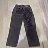 Jeans con stampa vintage Harajuku americani Y2K da donna, pantaloni dritti grigi lavati, pantaloni larghi unisex, stile gotico da strada, marea