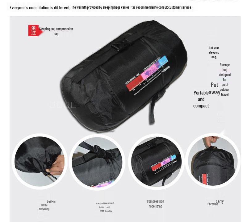 Ultra-light Four Seasons Adult Duck Down Sleeping Bag for Camping and Mountaineering