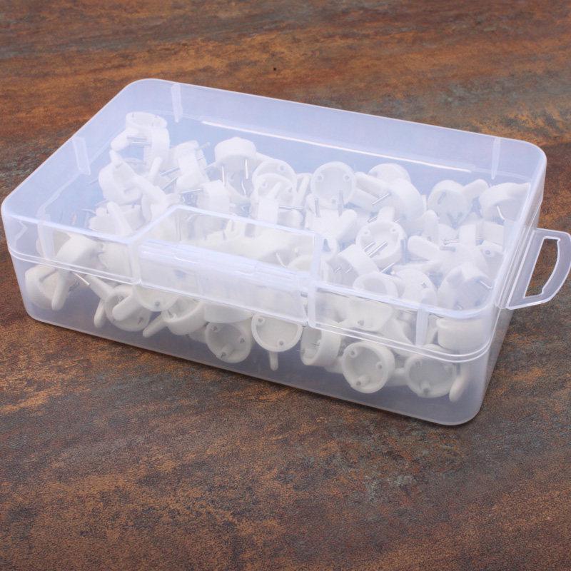 Traceless Plastic Wall Hooks, 100-Piece Set – Invisible Picture Hangers for Wood, No Drilling Required