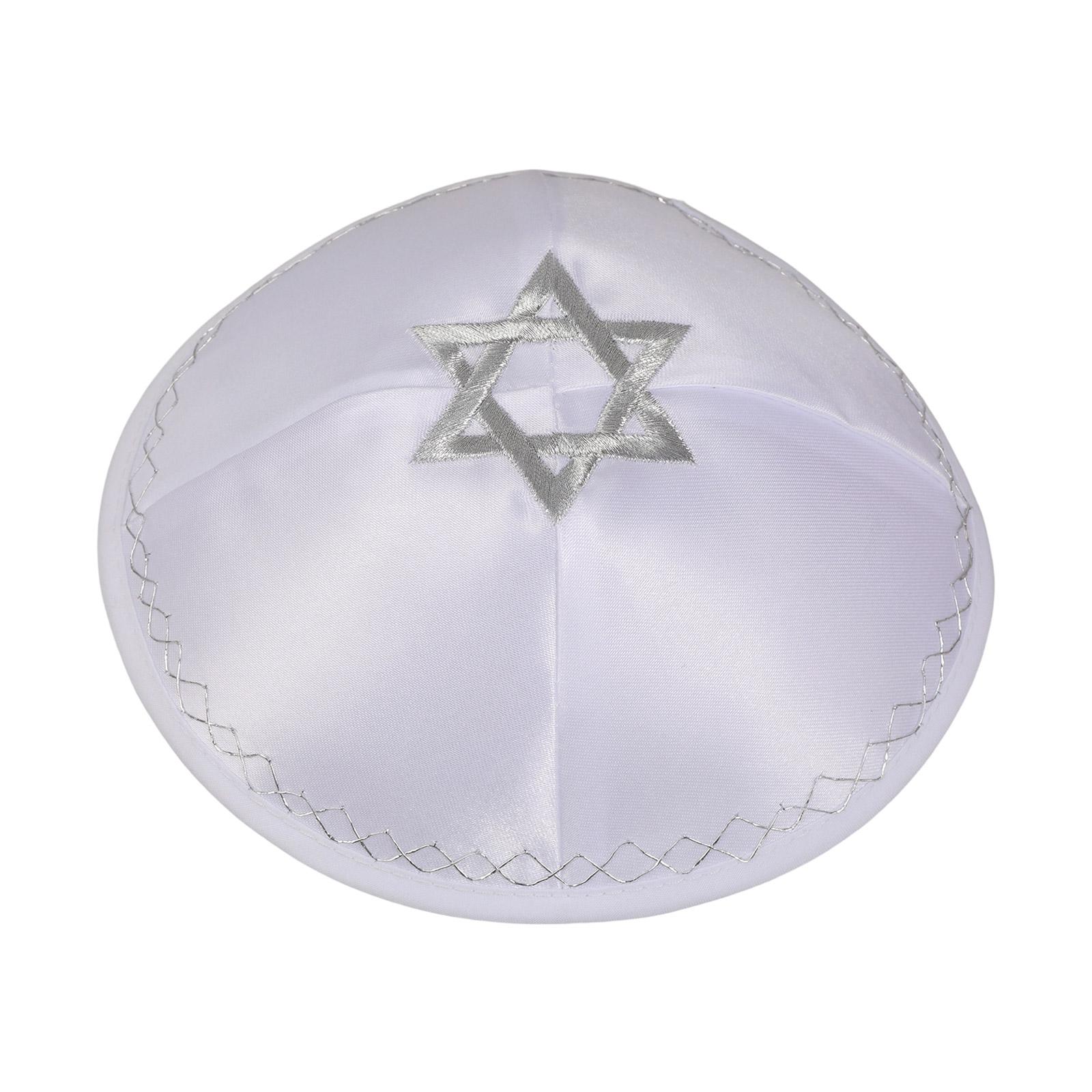 

Вишивка Візерунок Єврейська Шапка Поліестер Шапка-Череп Традиційна Кіпа Шапка Для Чоловіків Релігійні Церемонії Та Щоденне Використання срібний