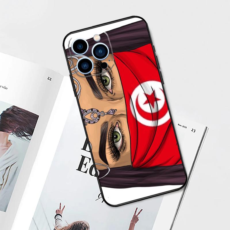Tunisia Flag Map Case For iPhone 15 16 14 13 12 11 Pro Max Mini Cover X XR XS 8 7 14 15 16 Plus Accessories