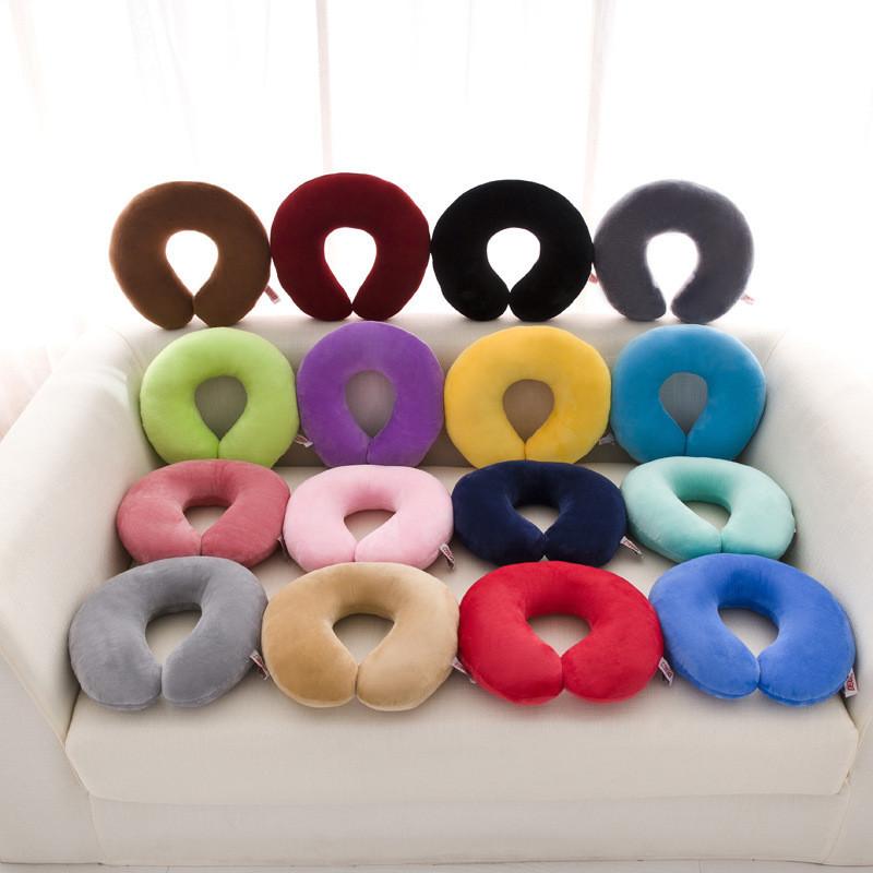 Luxurious Memory Foam U-shaped Travel Pillow With Plush Crystal Velvet Cover
