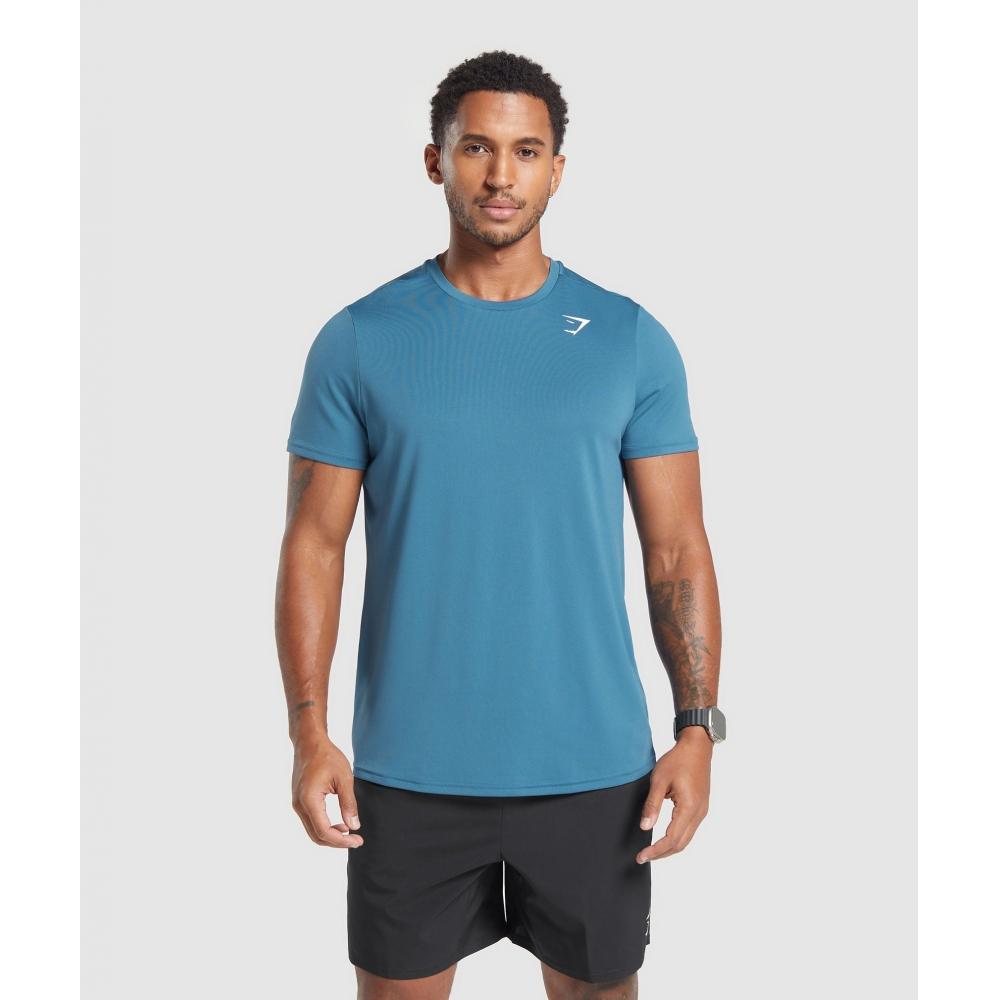 

Футболка GYMSHARK прибытия Reg Fit Utility синяя A2A1J UCMR