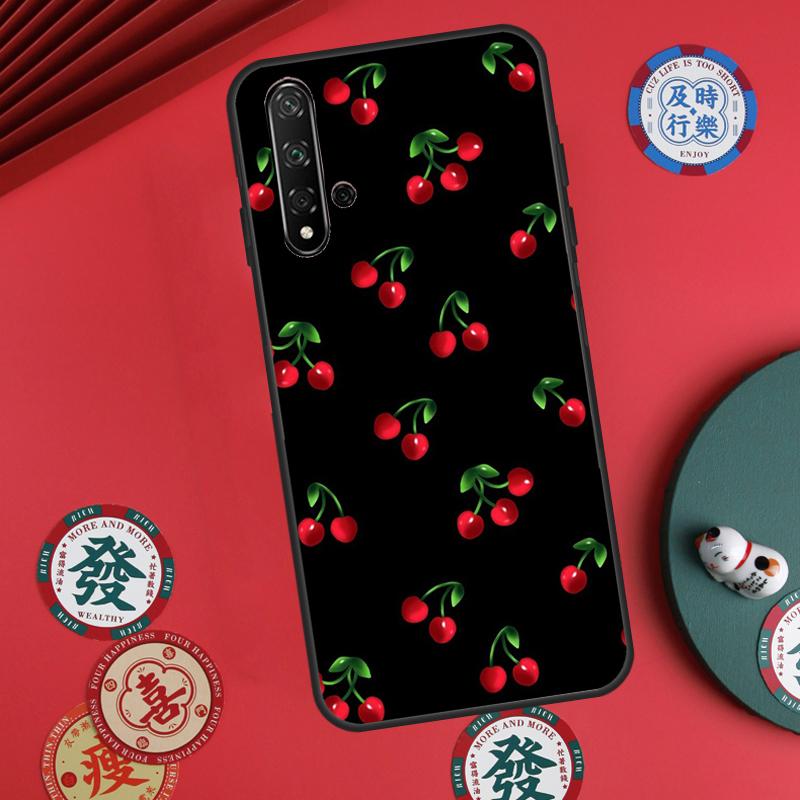 Food Fruit Red Cherry For Huawei Nova 12s 7i 8i 11i 12i Y73 Y70 Y90 Y60 Y72 Y61 Y91 9 10 SE P30 Pro P40 Lite Case