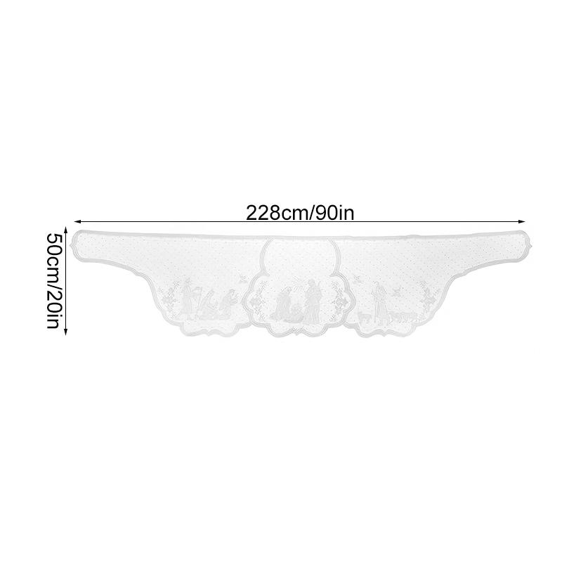 1PC Nativity Scene Mantle Cover Party Supplies Lace Pattern Christmas Fireplace Scarf Dinner White Holiday 50.8*228cm