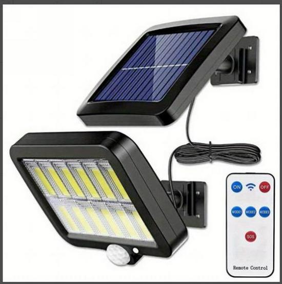 Outdoor Solar Wall Lamp with Motion Sensor, Waterproof, for Garden or Street Lighting