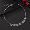 Handmade collar retro flower Miao silver fringed pendant necklace niche exotic female collarbone chain
