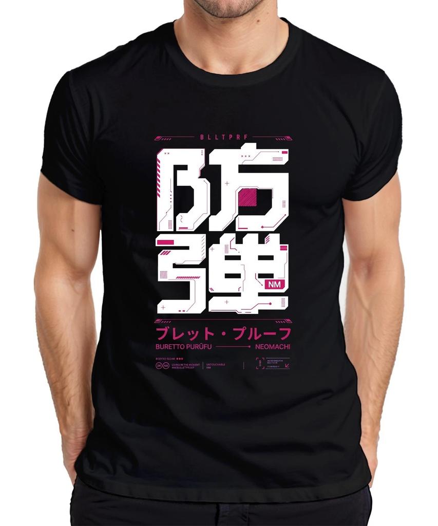 Buretto Purūfu BLLTPRF Neomachi Cyberpunk Techwear Streetwear Men's T-Shirt