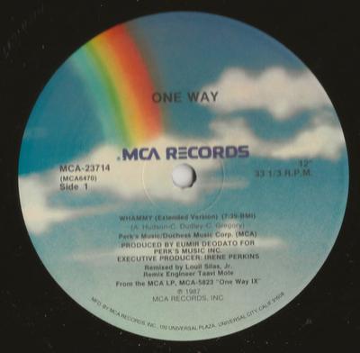 12-tums skiva ONE WAY - Whammy MCA23714 MCA Records 1987 US Dance & Electronica Begagnad