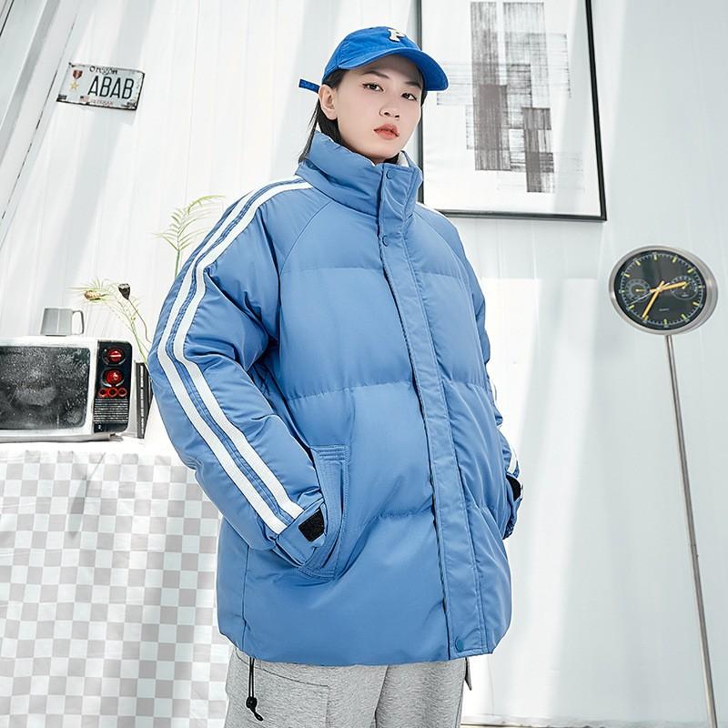 Mens Winter Cotton Jacket Unisex Thick Stand Collar Coat Casual Warm Outerwear Youth