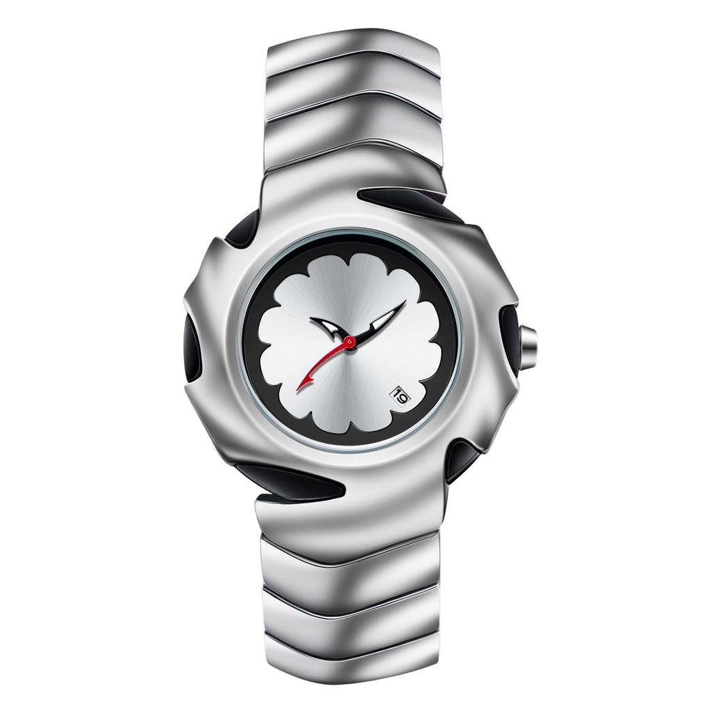 Retro Fashion Trend Men's Watch Y2K Unique Blade Stainless Steel Strap Luxury Top Analog Quartz Waterproof Wristwatches Clock