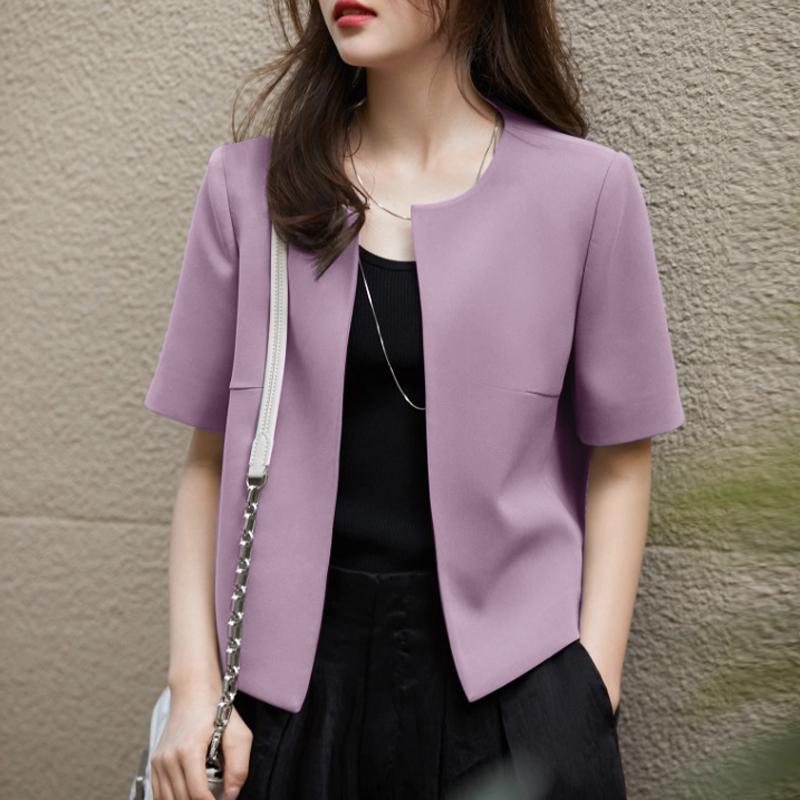 ZANZEA Women Casual O-neck Solid Color Short Sleeve Blouse