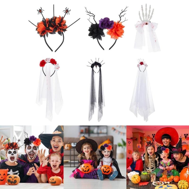 Creative Halloween Costume Headpiece Decorative Women Headbands Stylish Headgears Accessory for Themed Parties