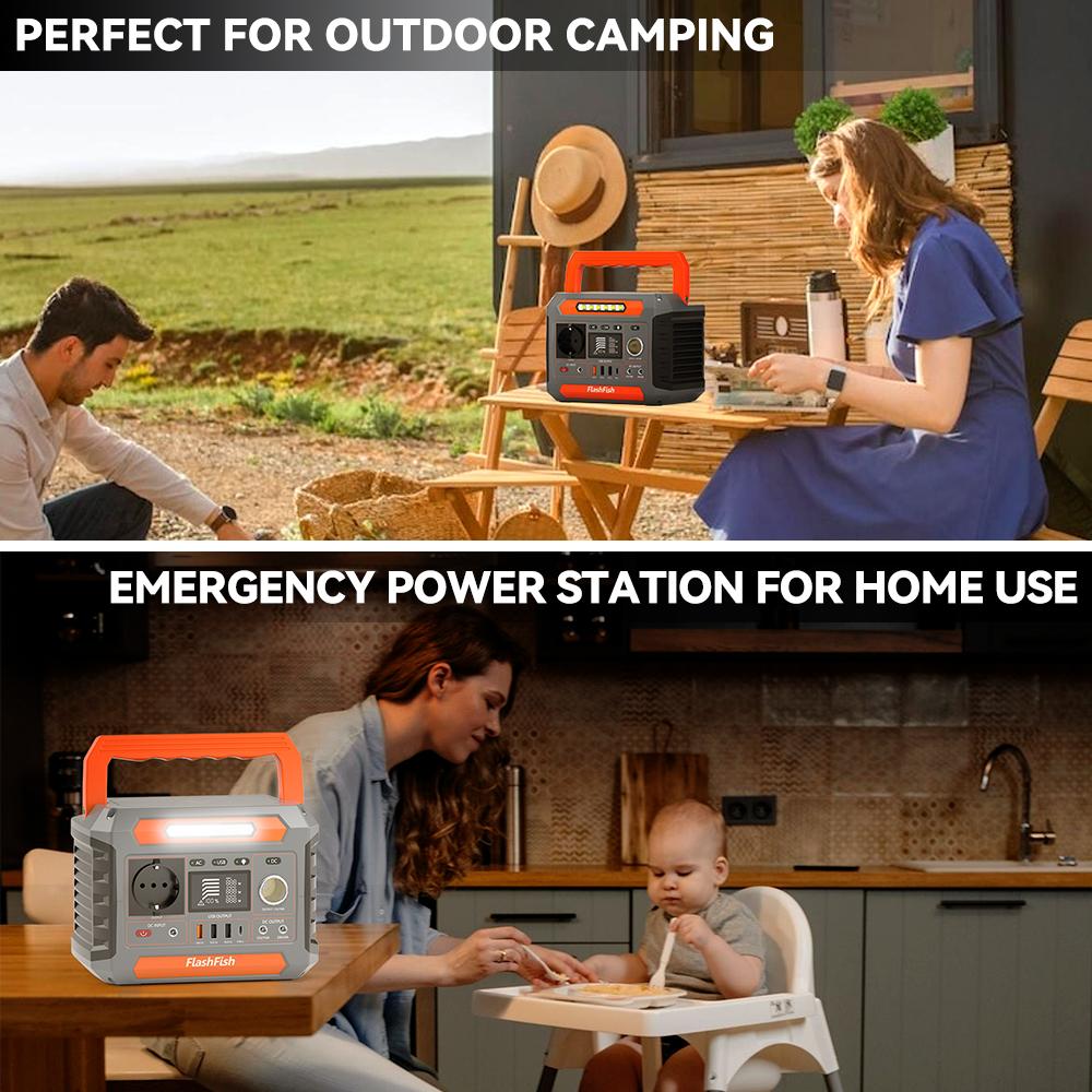 Hot Sale Flashfish Solar Generator Back up Portable Power Station Set Rechargeable Backup With Panel for Emergency