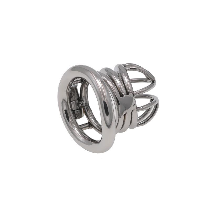 Genuine Goods 304 Stainless Steel Chastity Lock with Penis Cage Chastity Cleaner Men's Peering Sexy Toys Adult