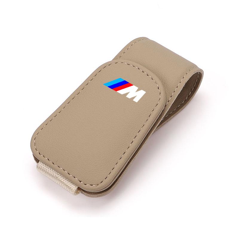 KSMH6 Car Sun Visor Magnetic Leather Sunglasses Clip For BMW M Performance E46 E90 E60 F20 X1 F10 F30 X3 E70 E87 E36 G11 X