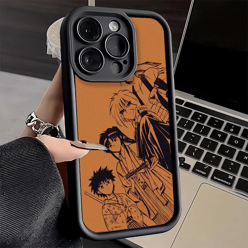 Handyhülle für iPhone 17 Air 16E 15 16 Pro Max Rurouni Kenshin Anime Cover 14 Plus 13 12 Mini Weiche Silikonhülle Fundas