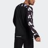adidas Men's Own The Run Celebration Long Sleeve T-Shirt Black White Men GK5092