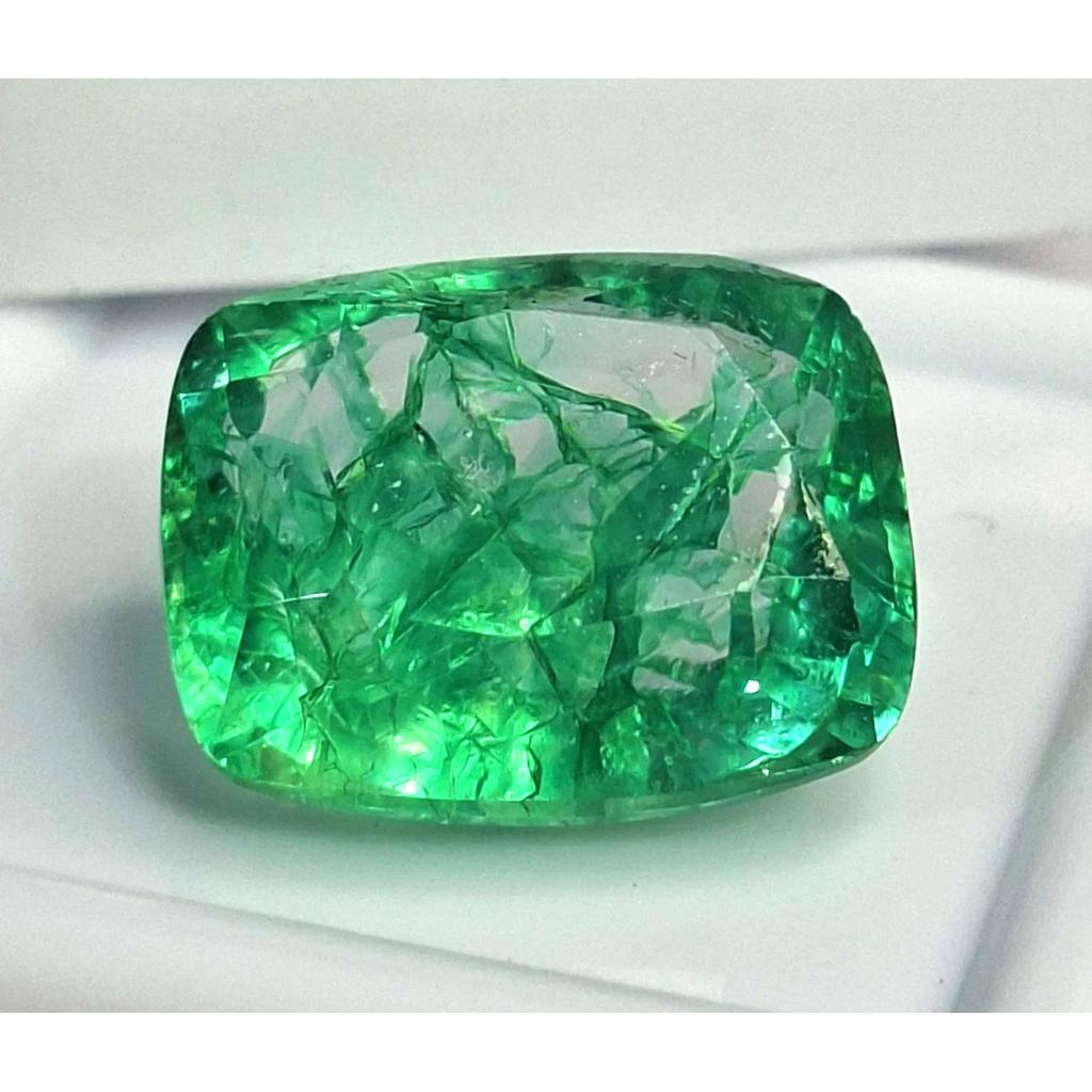 Natural Green Emerald Colombian Cushion Cut 8-10 Ct Fabulous Loose Gemstone