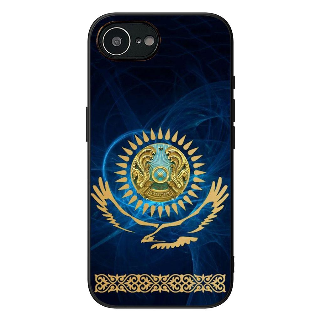 

Cover for Samsung Galaxy S25 S24 S22 S23 FE Ultra Plus A56 A05 A06 A15 A16 A55 S7 Edge + Phone Case Blue Kazakhstan Flag Sun Galaxy S23+