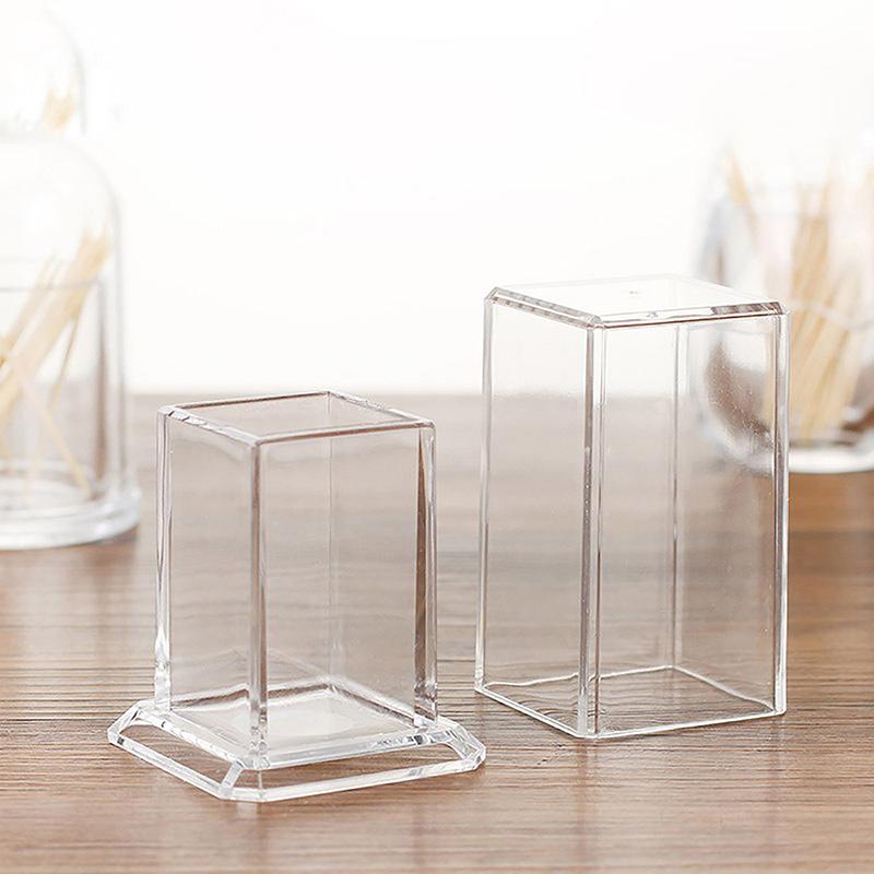 Toothpick Box Thickened Acrylic Transparent Square Portable Storage Box