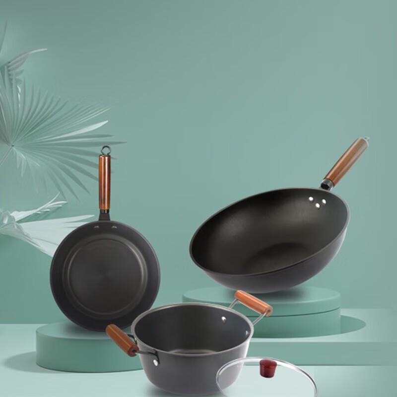 SEMREO Pure Iron 3-Piece Cookware Set