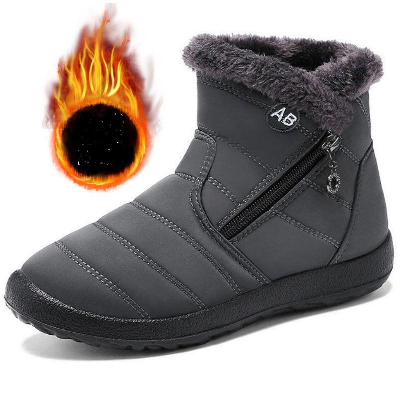 Fashion Women Watarproof Ankle Boots for Women Winter Shoes Keep Warm Snow Boot Female Zipper Botines Winter Light Sneakers Botas Mujer