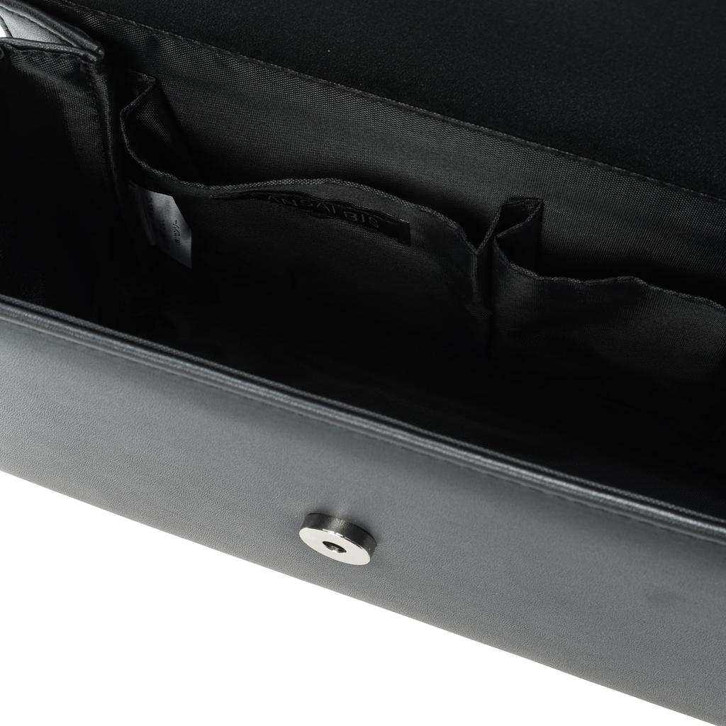 Formal Black Synthetic Black [Kansaibis] Bag, Formal, Leather, Formal, Women's