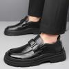 High Quality Leather Shoes For Men Fashion Retro Business Dress Shoes Men Outdoor Comfortable Slip-On Loafers Men Zapatos Hombre