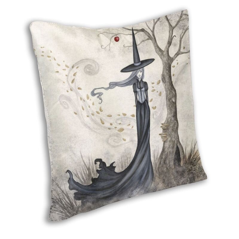 Home Decoration Nordic Halloween Witch Ghost Tree Cushion Cover Cushion Cover Mystery Magic Pillowcase 45x45cm Funda De Almohada