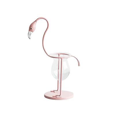 Flamingo Hydrokultur Vase Glas Blume Anordnung Container-Home Desktop Dekoration